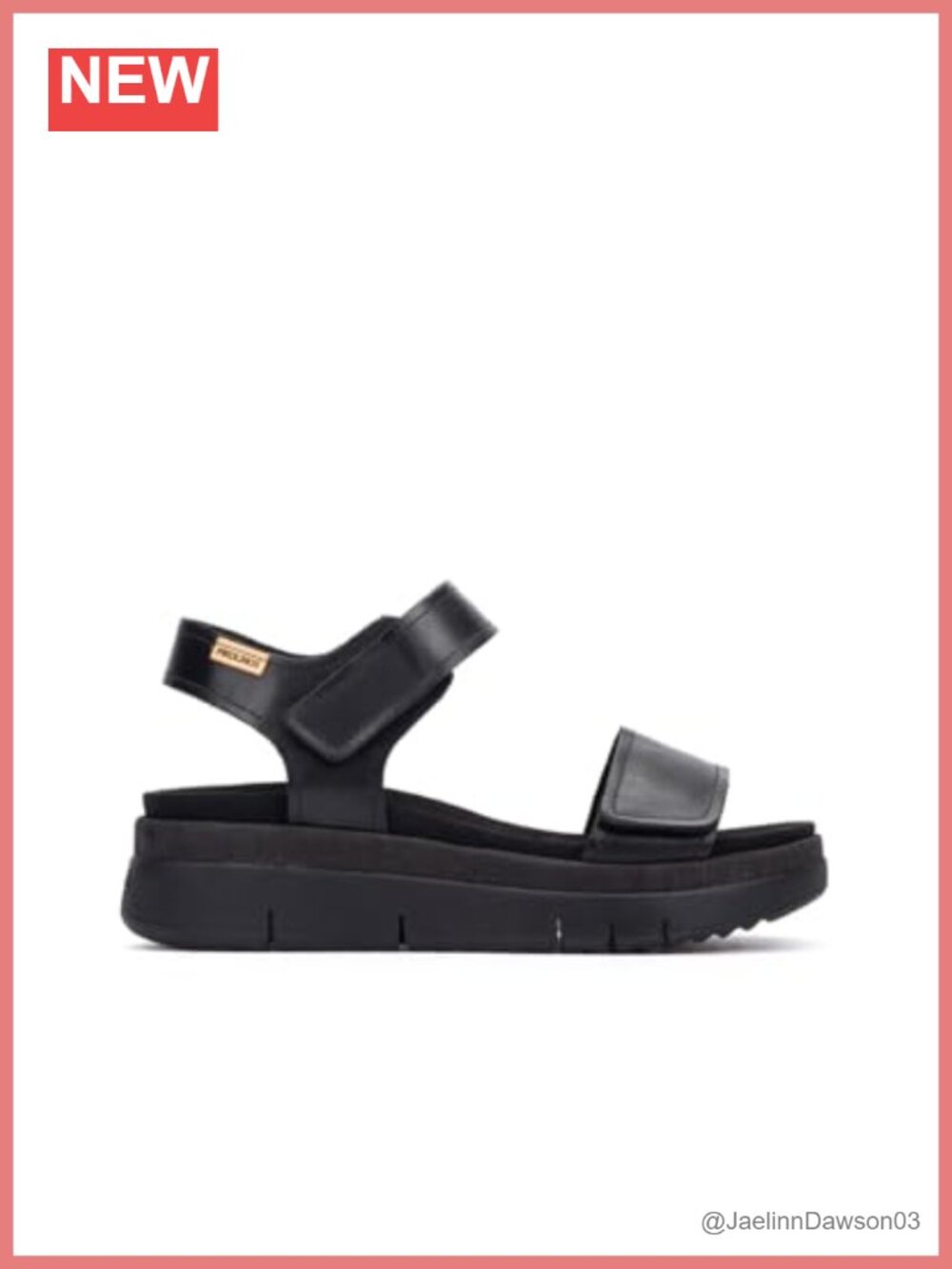 Leather Women's Wedge Sandals Hook-and-Loop Closure Flexible